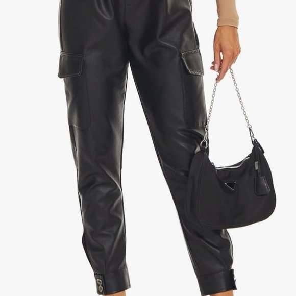 Faux leather Cargo pants! Nwot! Brand new! Fast ship - Picture 3 of 4